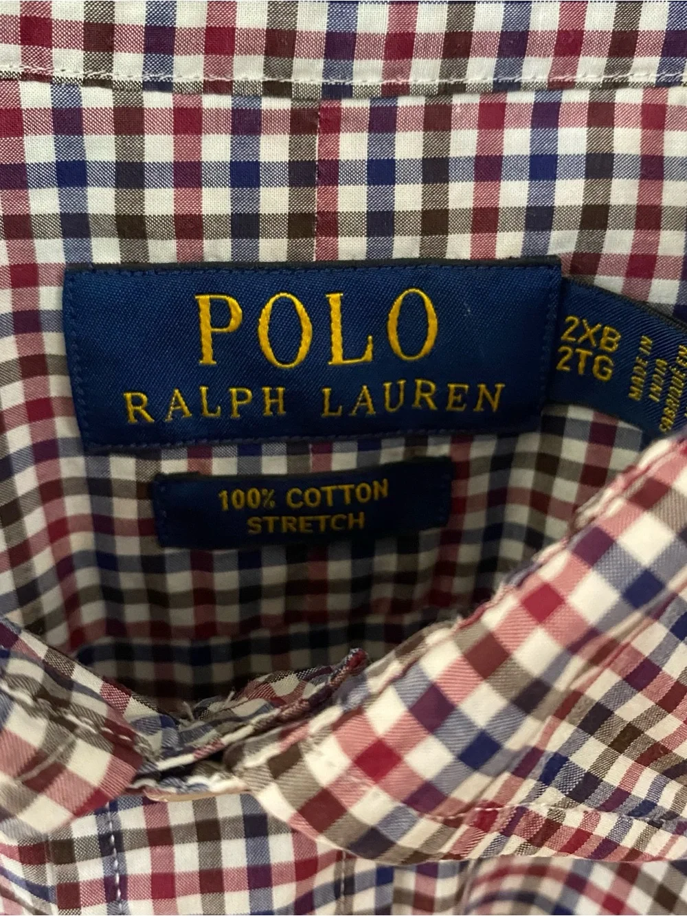 Polo Ralph Lauren 2XB‎ Big & Tall Check Button Down Shirt